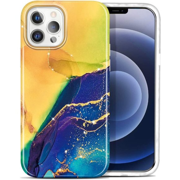 LY LANYOS Compatible with iPhone 12/12 Pro (6.1 inch) Case, Ultra-Thin Gold Spar - Picture 1 of 7